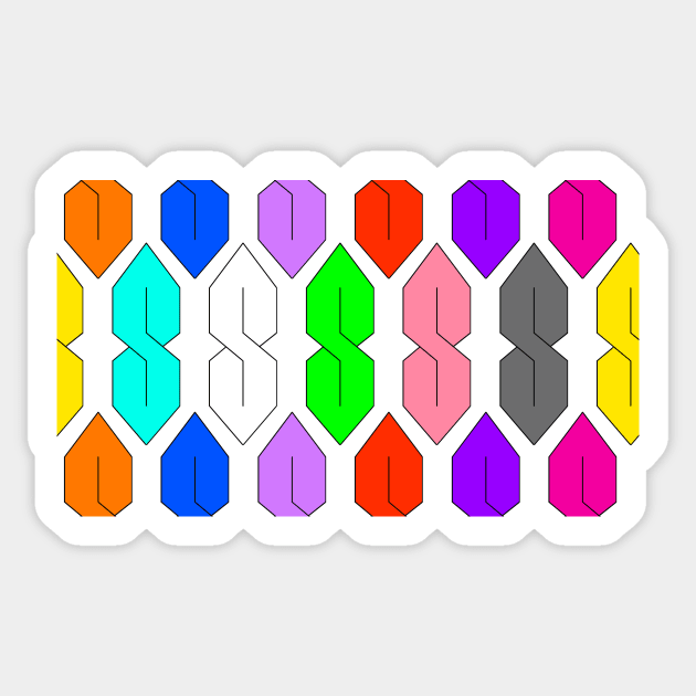 Cool S Pattern Sticker by FlashmanBiscuit